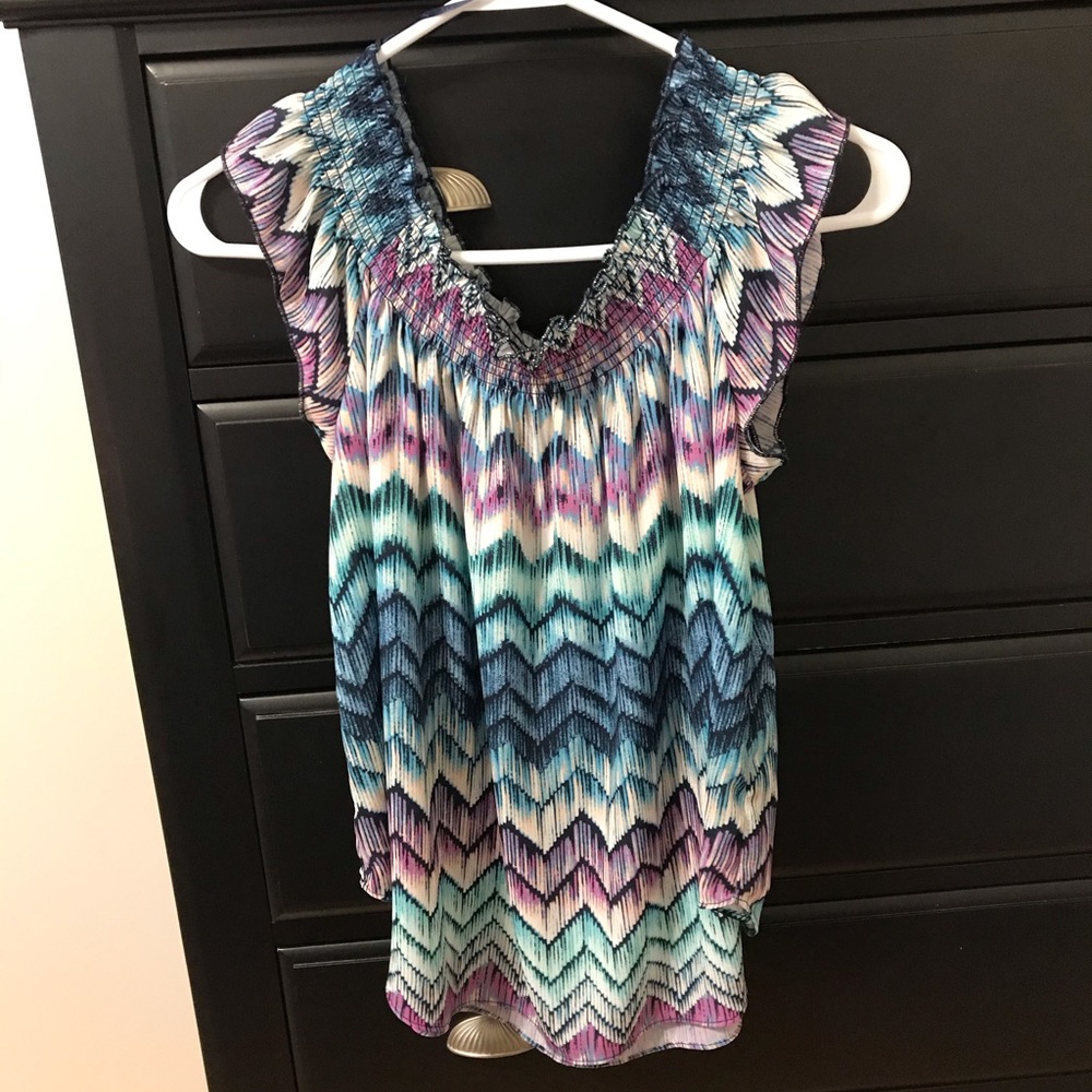 Design Lab Multicolor Flare Tank Top Size M